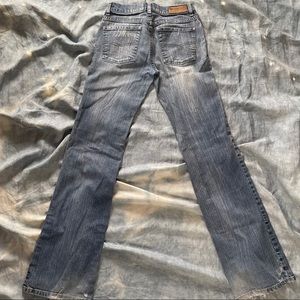 Buffalo light-med wash denim with slight flare